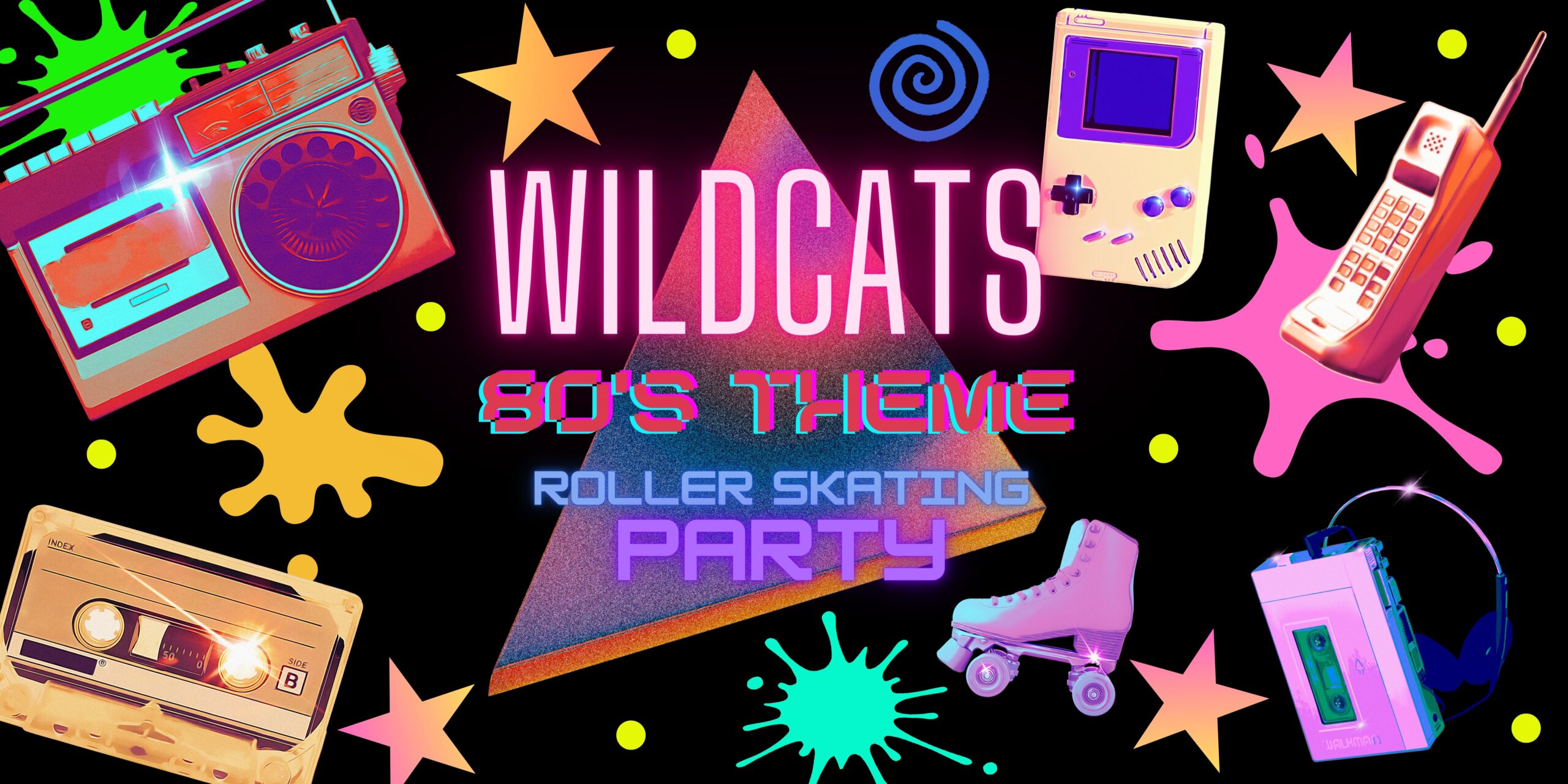 Wildcats Skating Party Banner