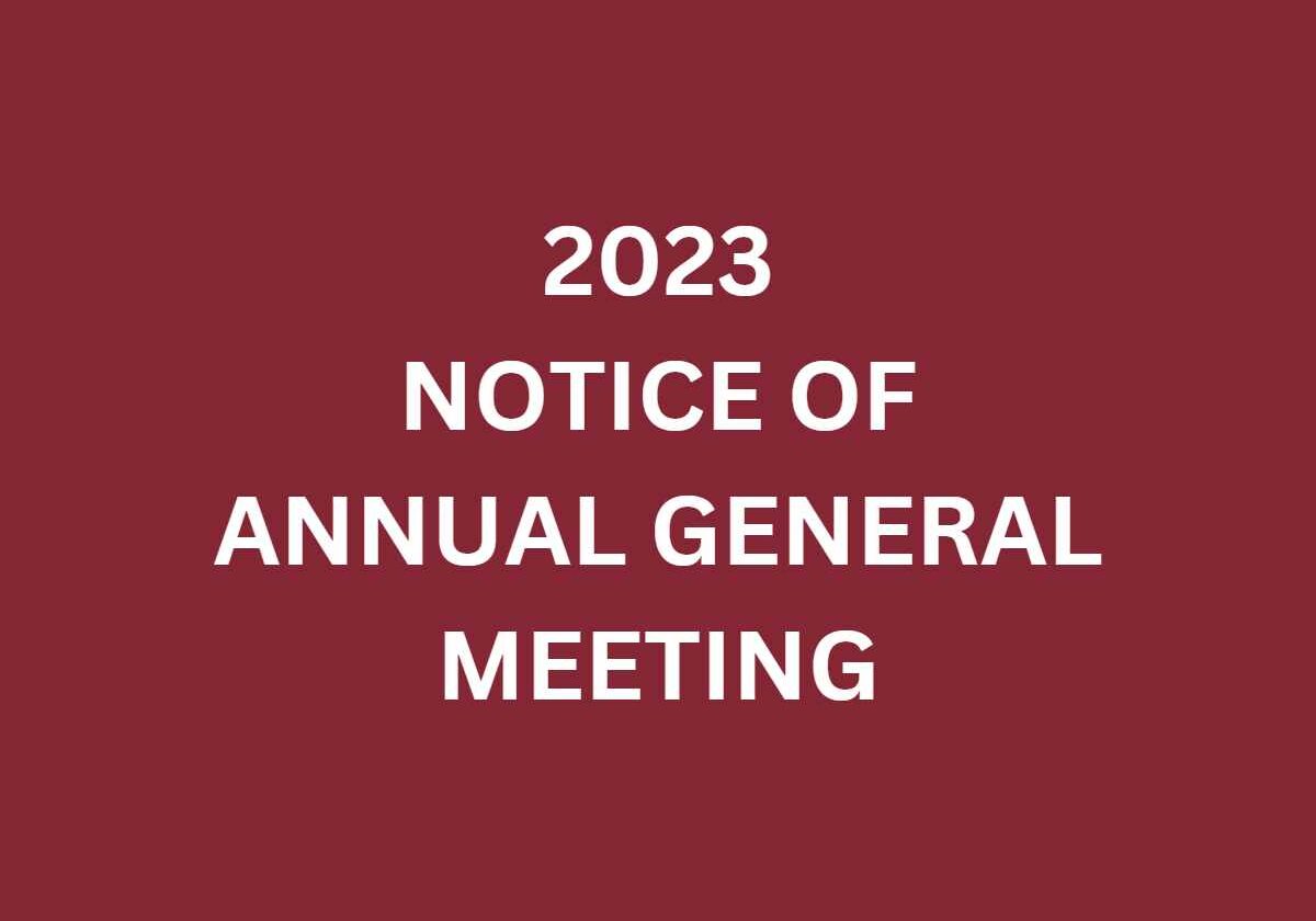 BMHA Notice of AGM